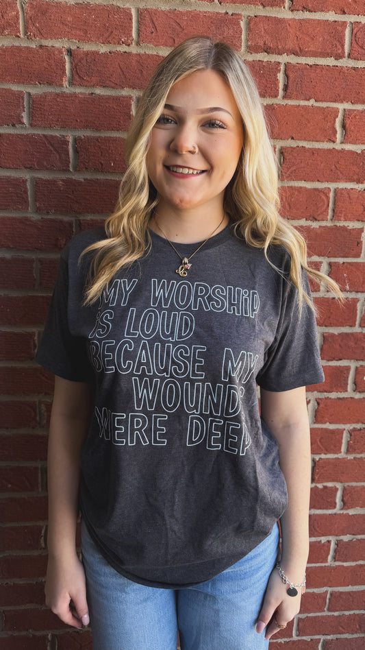 Grey Worship Tee