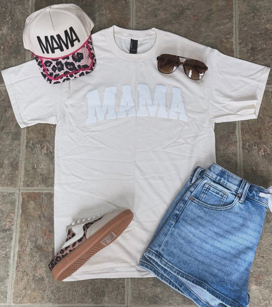 Cream White Mama Tee