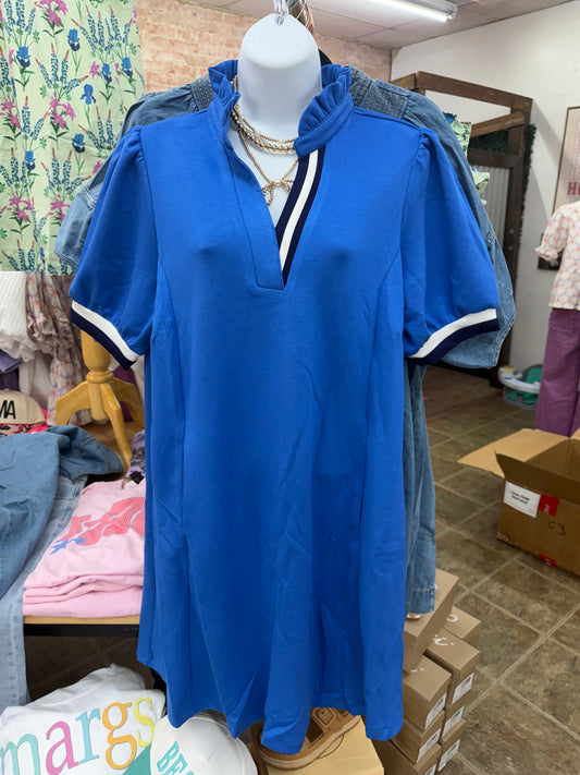 Blue Flutter Dress