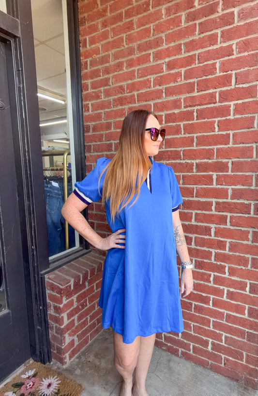 Blue Flutter Dress
