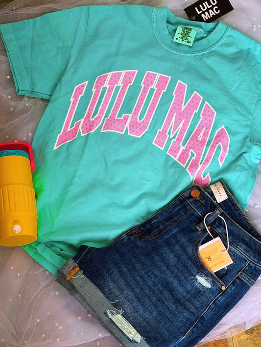 Lulu Mac Teal Polka Dot Tee
