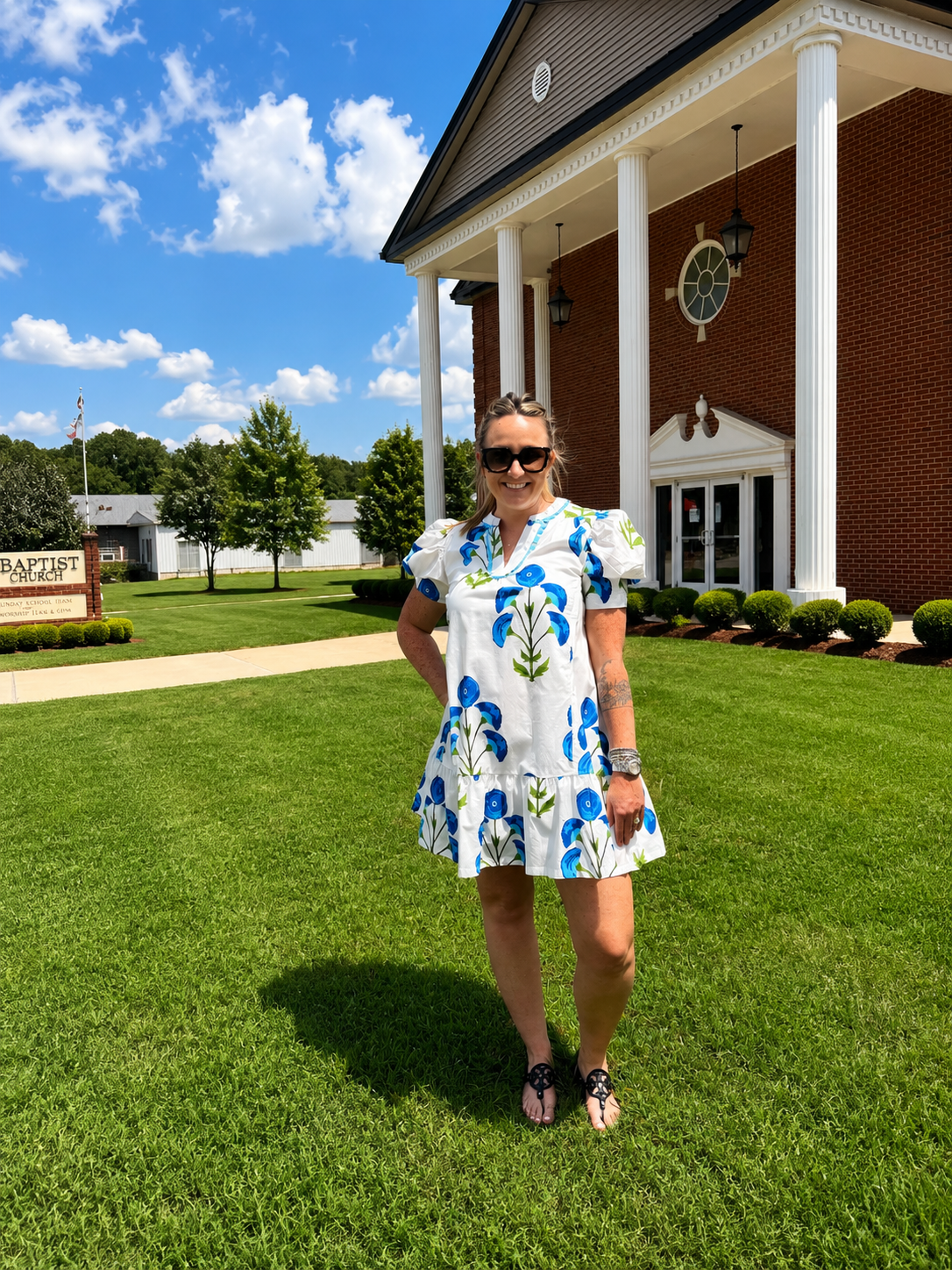 Blue Poppy Dress