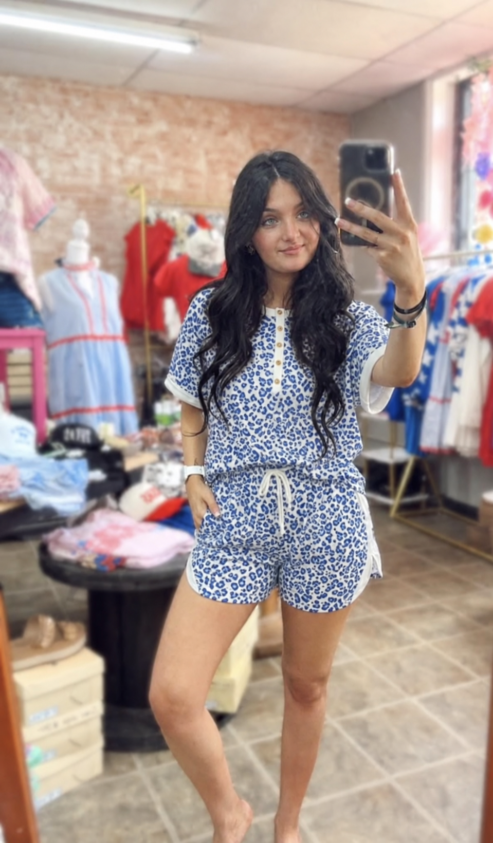 Blue leopard set