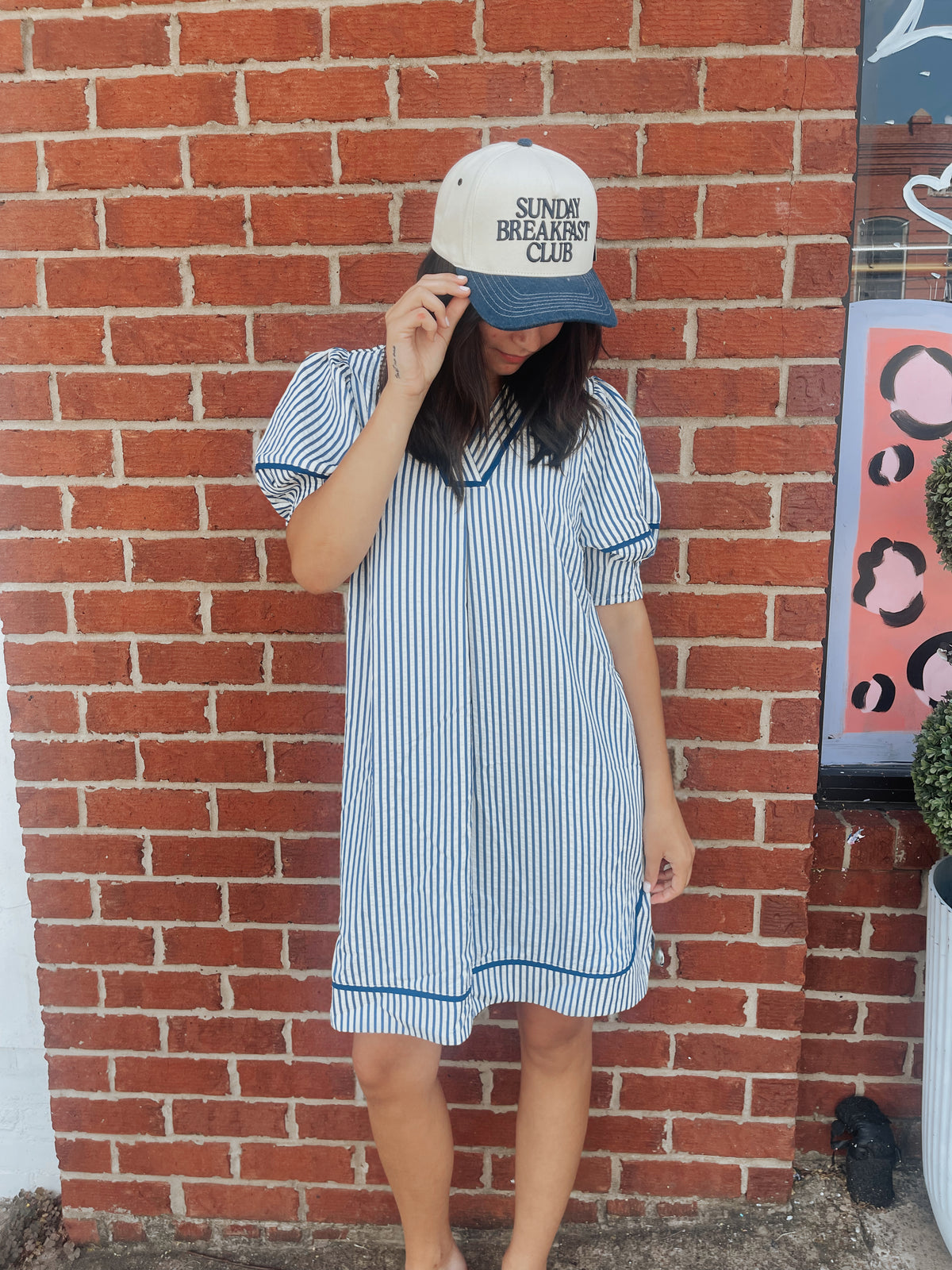 Sailor striped collar dress