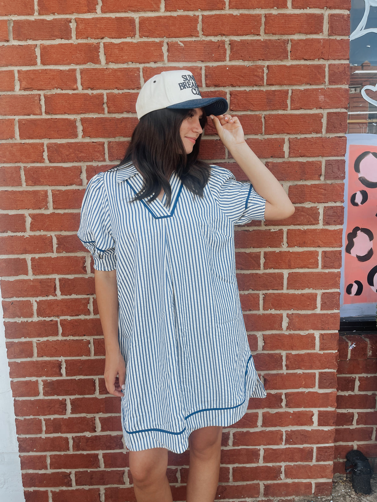 Sailor striped collar dress