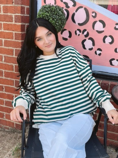 Forest Green & Ivory Sweatshirt