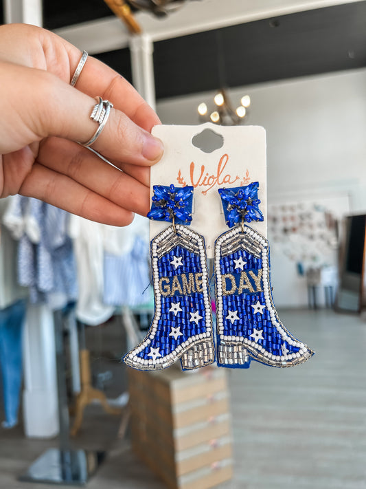 Boot Game Day Earrings