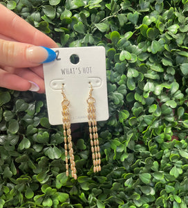Gold debrah earrings